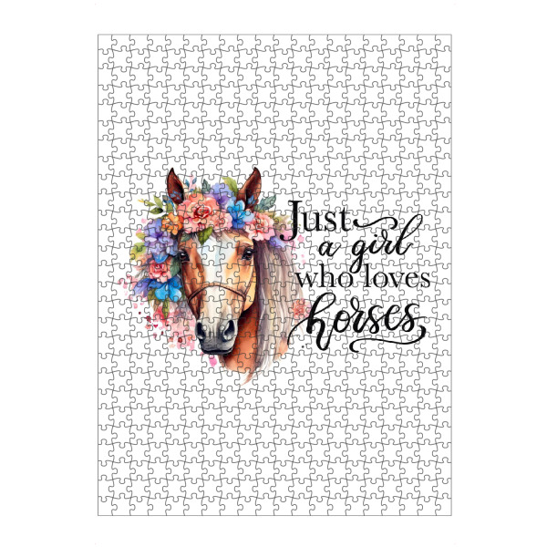 artboxONE Puzzle "Nur ein Mädchen, das Pferde liebt" artboxONE - Floral,Tiere,Buchstaben,Fiktion,Lustig