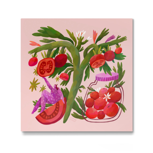 Galerie-Print "Flaming Garden - Ode to Tomatoes" 30x30 cm artboxONE
