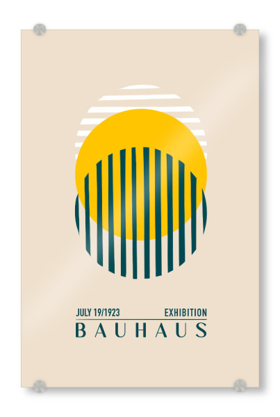 Acrylglasbild "Tunaboylu - Bauhaus Sonne" artboxONE - Typografie,Abstrakt,Geometrie