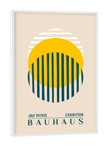 Poster mit weißem Rahmen "Tunaboylu - Bauhaus Sonne" artboxONE - Typografie,Abstrakt,Geometrie
