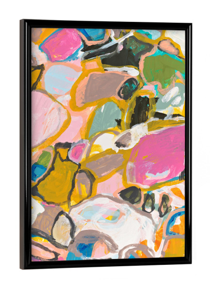 Poster mit schwarzem Rahmen "Marisol Evora - Places" artboxONE - Abstrakt - Abstrakt,Modern,Bunt,Scandi,Hygge,Farbenfroh,Pinsel,Strich,Leinwand