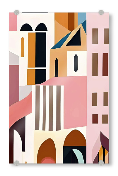 Acrylglasbild "Marokkanische Stadt" artboxONE - Städte,Architektur
