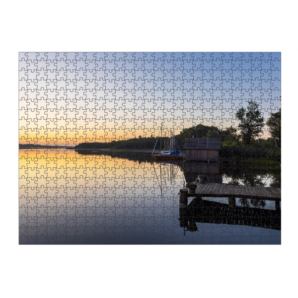 artboxONE Puzzle "Steg, Bootshaus und Segelboote" artboxONE - Natur,Reise,Architektur