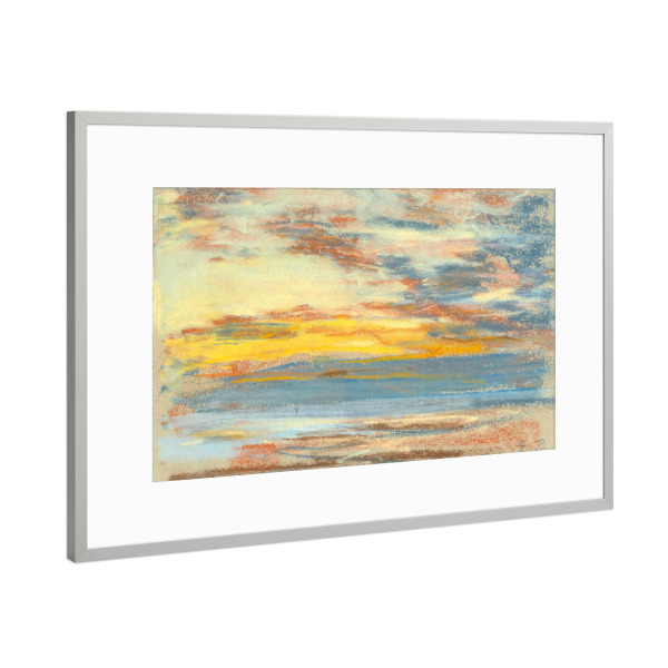 Poster mit Rahmen Silber "Küstenlinie und Himmel" artboxONE - Natur,Reise,Reise / Strand und Meer