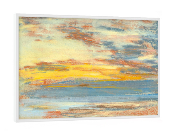 Poster mit weißem Rahmen "Küstenlinie und Himmel" artboxONE - Natur,Reise,Reise / Strand und Meer