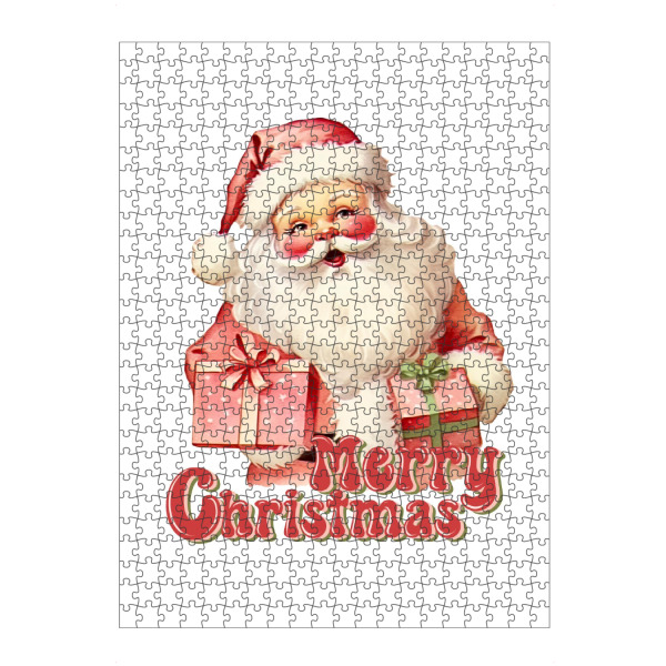 Puzzle Ravensburger "Weihnachtsmann mit Geschenken" artboxONE - Menschen,Weihnachten,Buchstaben,Festivals,Lustig