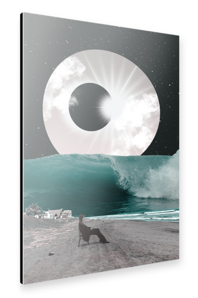 Alu-Dibond "Dark Moon rising" 30x20 cm artboxONE