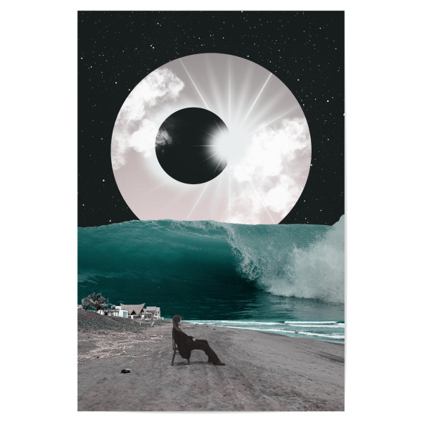 Poster 30x20 cm "Dark Moon rising" artboxONE - Natur,Abstrakt,Fiktion,Galaxy
