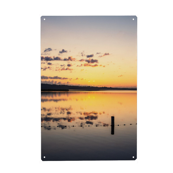 Holzbild "Badestelle im Sonnenaufgang" artboxONE - Natur,Reise