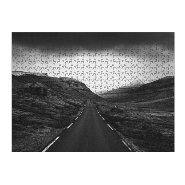artboxONE Puzzle "Entlang des Weges" artboxONE - Reise,Abstrakt,Schwarzweiß,Reise / Länder