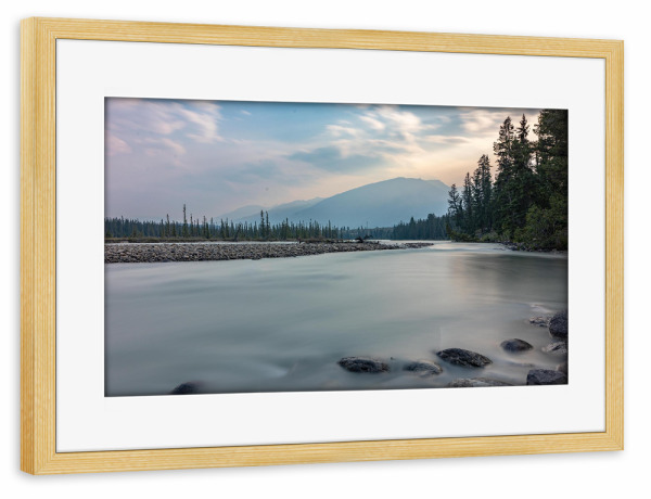 Poster mit Rahmen kiefer "Fluss bei Jasper" artboxONE - Natur,Reise