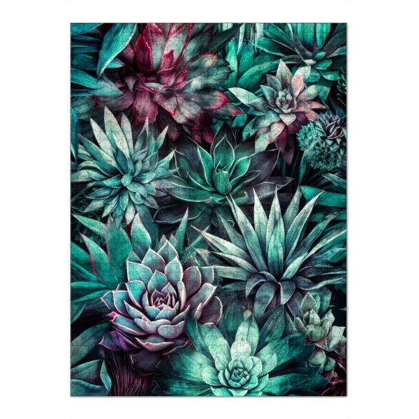 Puzzle Ravensburger "Sukkulenten und Kakteen I" artboxONE - Natur,Floral - Sukkulenten,Kakteen,Kaktus,Natur,Blumen,Botanische,Blatt,Blumen