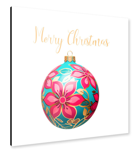 Alu-Dibond "Pink Christmas" 30x30 cm artboxONE
