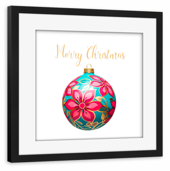 Poster mit Rahmen schwarz "Pink Christmas" artboxONE - Typografie,Geometrie,Weihnachten