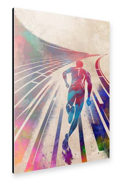 Alu-Dibond "Laufsportkunst A" 30x20 cm artboxONE