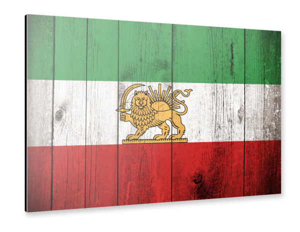 Alu-Dibond "Old Iran flag" 30x20 cm artboxONE