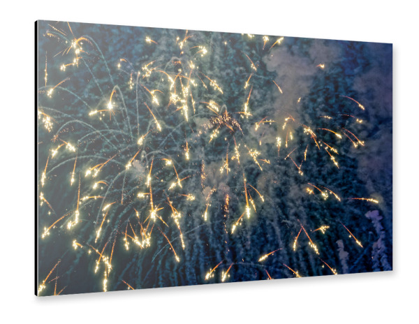 Alu-Dibond "Feuerwerk - Goldene Kometen" 30x20 cm artboxONE