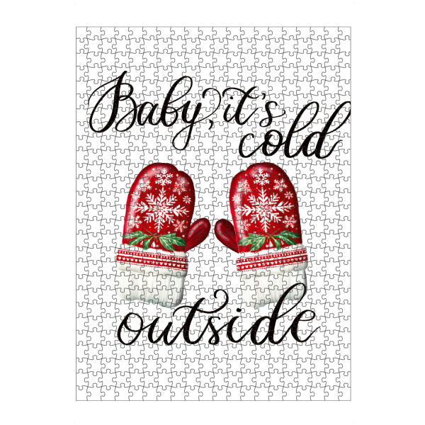 Puzzle Ravensburger "Baby es ist kalt draußen" artboxONE - Für Kinder,Fashion,Weihnachten,Buchstaben,Lustig