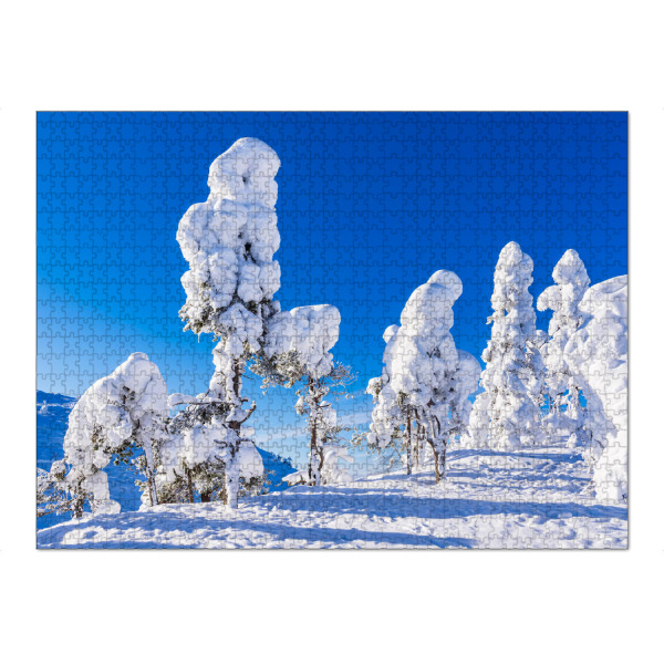 Puzzle Ravensburger "Verschneite Bäume in Ruka" artboxONE - Natur,Reise,Reise / Länder