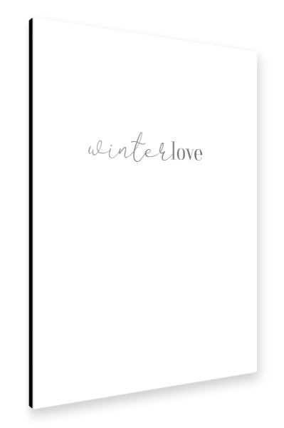 Alu-Dibond "Winterlove" 30x20 cm artboxONE