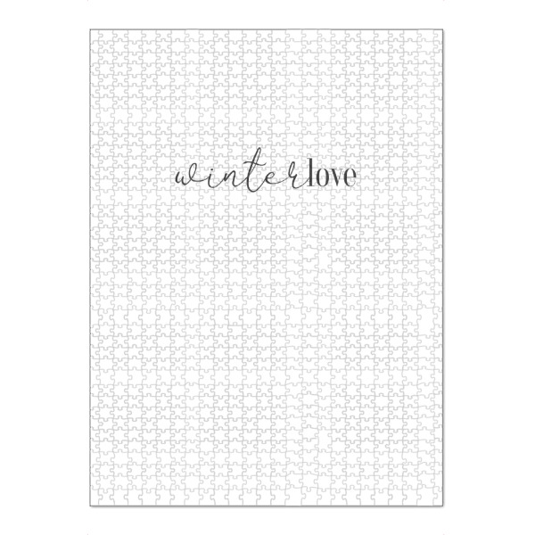 Puzzle Ravensburger "Winterlove" artboxONE - Typografie,Schwarzweiß,Buchstaben / L,Buchstaben / T,Buchstaben / W