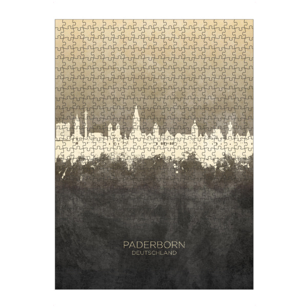 artboxONE Puzzle "Paderborn Skyline Taupe" artboxONE - Städte - Paderborn,Deutschland,Deutschlandskyline,Stadtbild,Stadtbild,Aquarell,Malerei