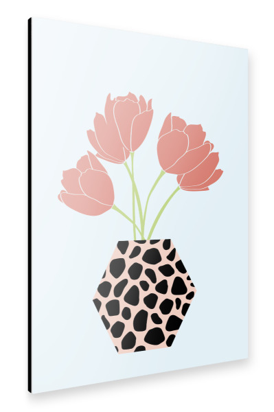 Alu-Dibond "Tulpen in Vase" 30x20 cm artboxONE