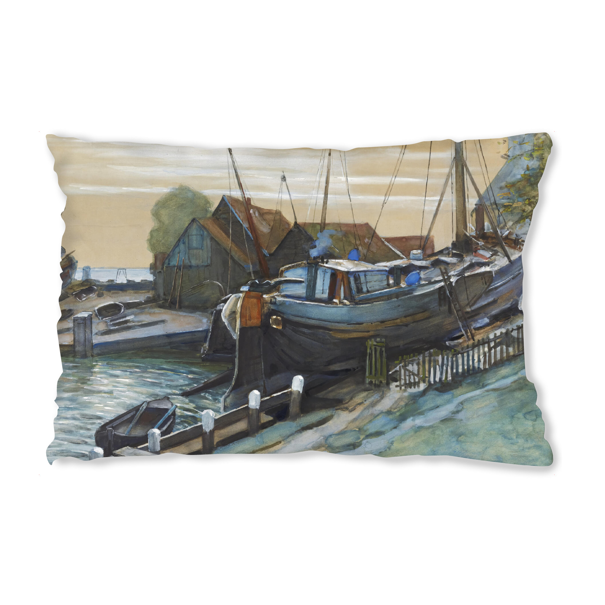 Design-Kissen "Trockendock in Durgerdam" artboxONE - Reise,Architektur,Reise / Strand und Meer,Reise / Länder,Städte / Weitere