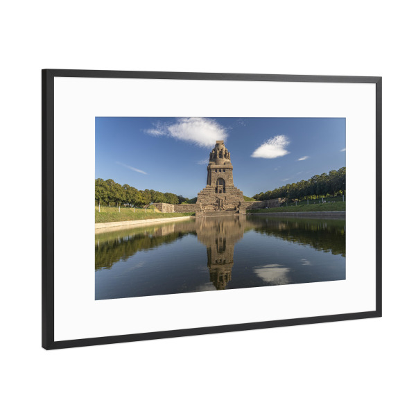 Poster mit Rahmen Schwarz (Metallic) "Völkerschlachtdenkmal leipzig" artboxONE - Natur,Architektur