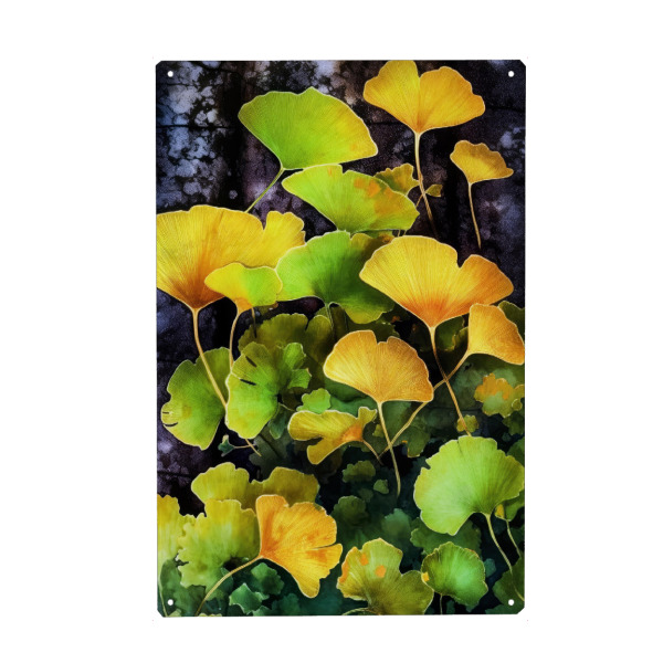Holzbild "Ginko Biloba K" artboxONE - Natur,Floral - Ginkgo,Biloba,Ginkgo biloba,Baum,Wald,Blätter,Natur