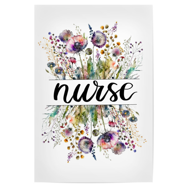Poster "Wildblumenkrankenschwester" artboxONE - Floral,Fashion,Buchstaben,Für Mama