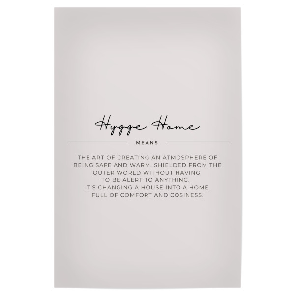 Poster 30x20 cm "Hygge Home" artboxONE - Typografie,Buchstaben