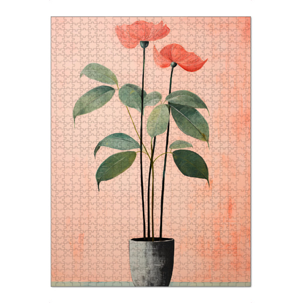 Puzzle Ravensburger "Hübsche Topfpflanze" artboxONE - Natur,Floral,Abstrakt
