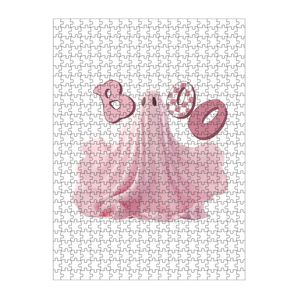 artboxONE Puzzle "Niedlicher rosa Halloween-Geist" artboxONE - Buchstaben,Festivals,Halloween,Lustig
