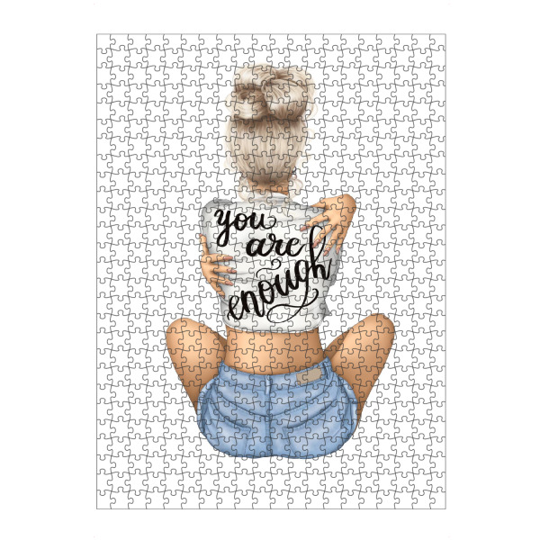 Puzzle Ravensburger "Du bist genug" artboxONE - Menschen,Fashion,Buchstaben,Für Mama,Lustig
