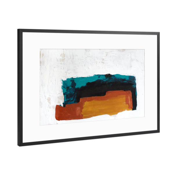 Poster mit Rahmen Schwarz (Metallic) "Tove Höglund - Contentment" artboxONE - Abstrakt - Abstrakt,Modern,Bunt,Farbenfroh,Strich,Pinsel