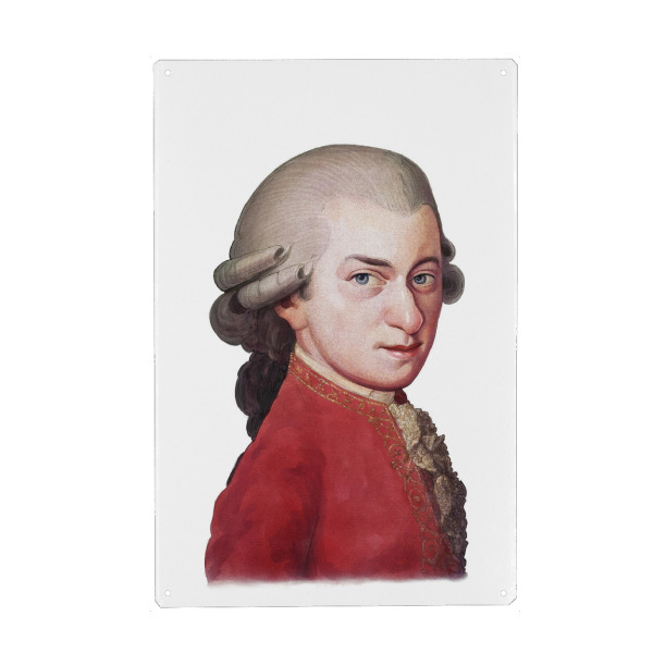 Holzbild "Amadeus Mozart Aquarellporträt" artboxONE - Musik - Musik,Klassische musik,Oper,Sonate,Konzerte,Berühmt,Genie