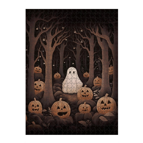 Puzzle Ravensburger "Geist und Kürbisse" artboxONE - Halloween - Halloween,Kürbis,Geist,Gruselig,Natur,Süßes oder saures - Bild halloween