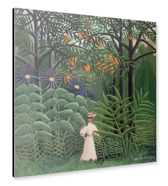 Alu-Dibond "Frau im exotischen Wald" 30x30 cm artboxONE