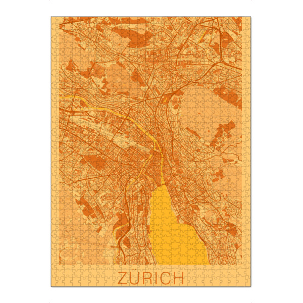 Puzzle Ravensburger "City Map von Zürich" artboxONE - Städte / Zürich