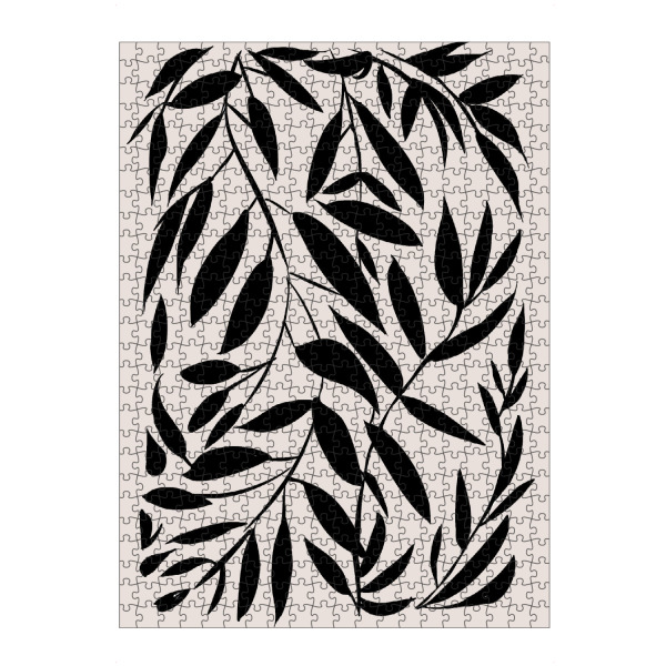 Puzzle Ravensburger "Pflanzen im Japandi Stil" artboxONE - Floral,Abstrakt - Japandi,Pflanzen,Abstrakt,Botanisch,Minimalistisch,Minimal