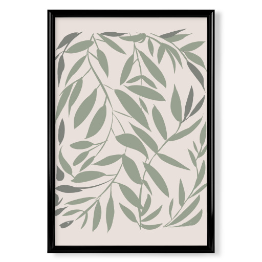 Green japandi leaves