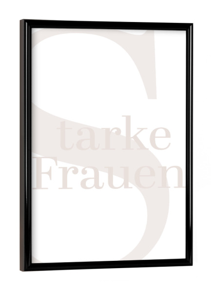 Poster mit schwarzem Rahmen "Starke Frauen in beige" artboxONE - Typografie,Menschen
