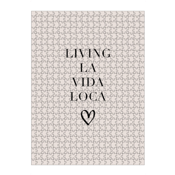 artboxONE Puzzle "La vida loca beige" artboxONE - Typografie,Liebe - La vida,Loca,Herz,Typo,Typografie,Beige,Minimalistisch,Liebe - Bild la vida