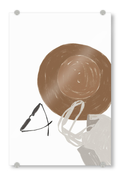 Acrylglasbild "Strand Utensilien" artboxONE - Reise,Reise / Strand und Meer