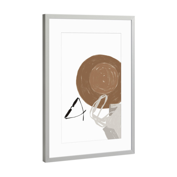 Poster mit Rahmen Silber "Strand Utensilien" artboxONE - Reise,Reise / Strand und Meer