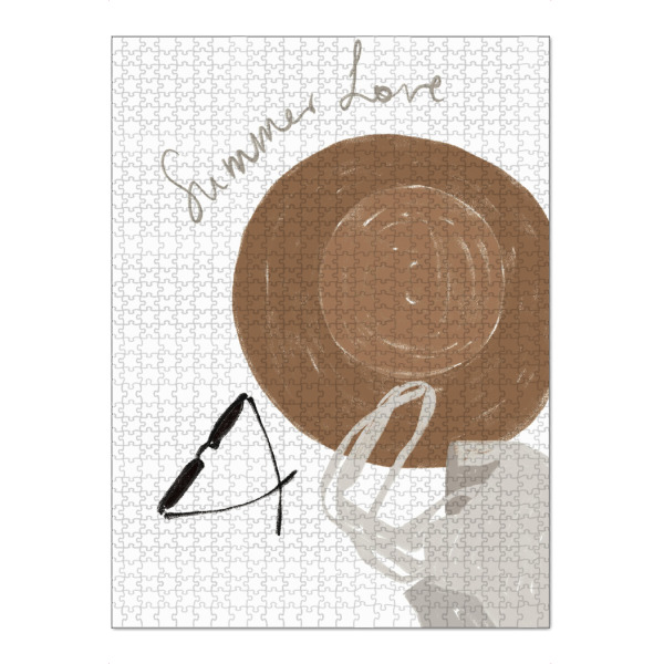 Puzzle Ravensburger "Strandutensilien" artboxONE - Typografie,Reise,Reise / Strand und Meer