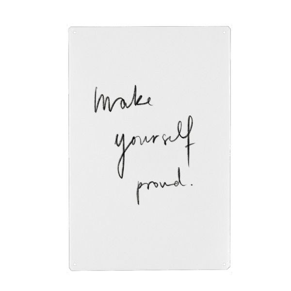 Holzbild "Make yourself proud" artboxONE - Typografie - Typo,Typografie,Make,Yourself,Proud,Stolz,Handschrift,Minimalistisch