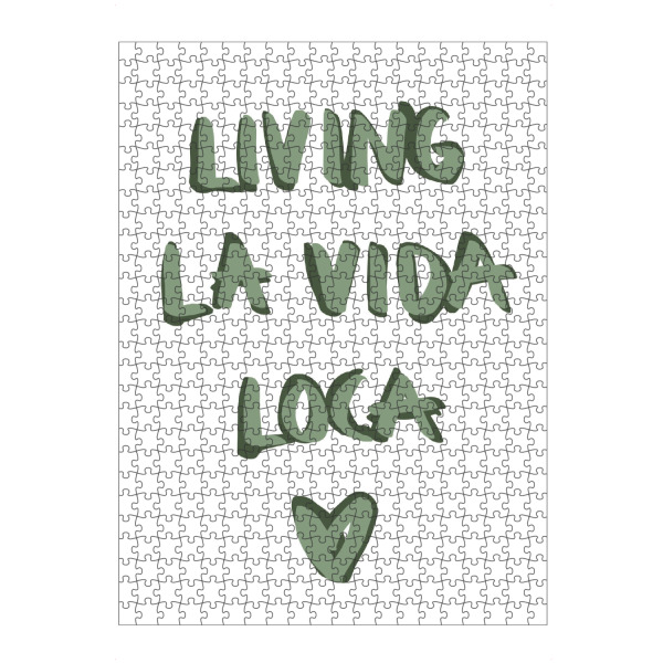 Puzzle Ravensburger "Living la vida loca - grün" artboxONE - Typografie,Menschen,Liebe