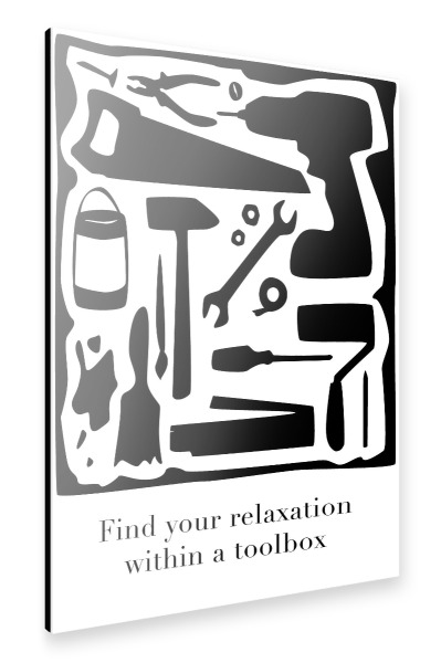 Alu-Dibond "Toolbox" 30x20 cm artboxONE